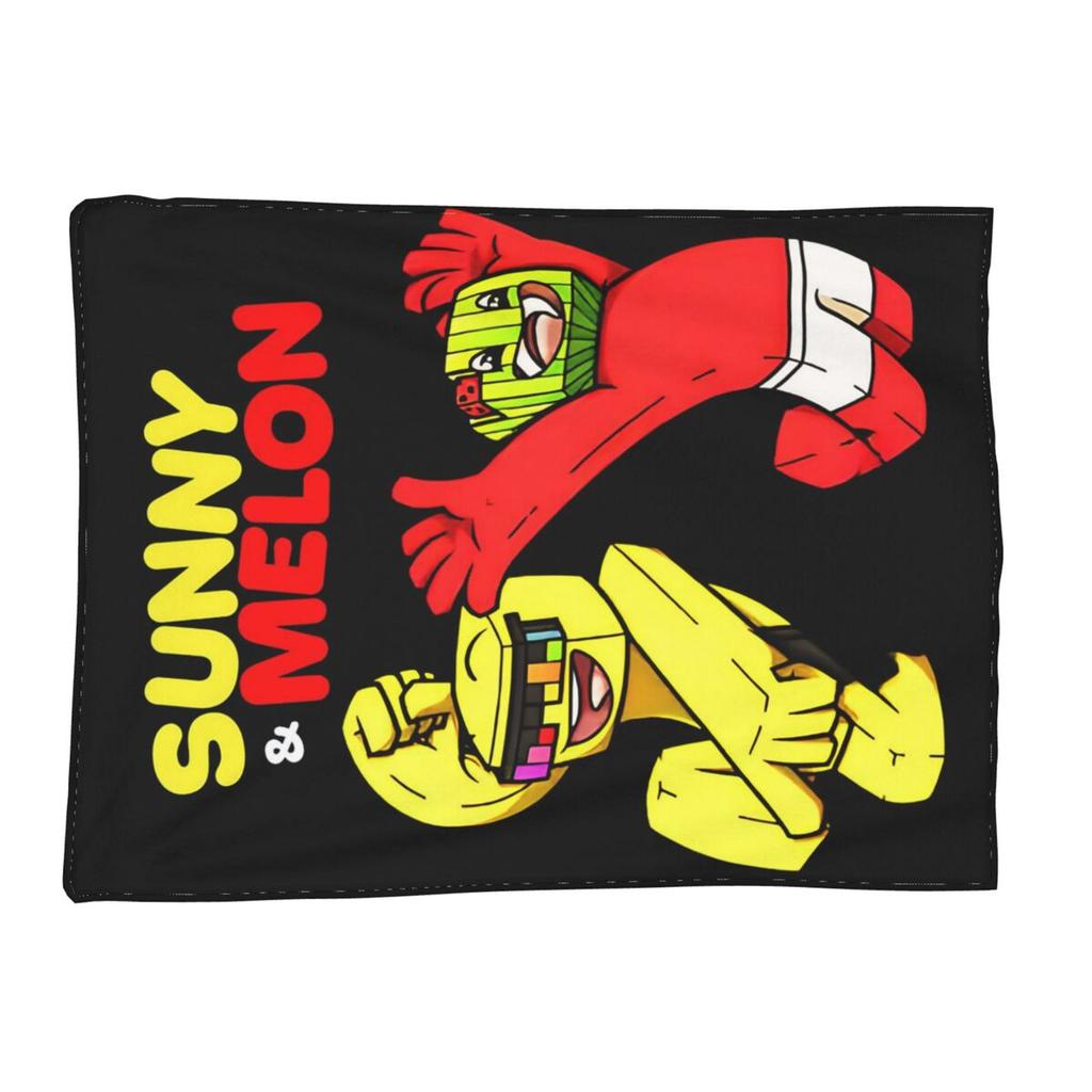 Sunny And Melon Blankets Soft Warm Flannel Throw Blanket Plush for Bed Living room Picnic Travel Home Sofa