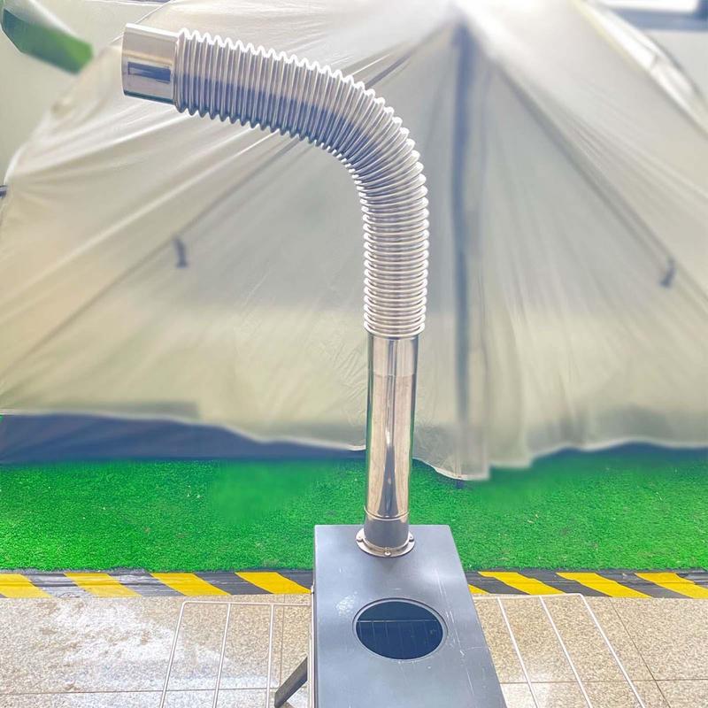 Wood Stove Pipe Stainless Steel Flexible Flue Exhaust Stove Pipe Adjustable Ducting Dryer Vent Hose for Pellet Stove Air Intake