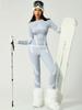 Ski Quick-drying Bodysuit,  And Winter Tight-fitting Warm Ski Underwear Set, Sports Outdoor Fitness Ski Suit For Women