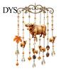 Nature Inspired Suncatchers Fall Animal Wind Chime Suncatcher, Stained Acrylic Fox Rabbit Hanging Suncatcher Party Photography Props with Prism Drops,