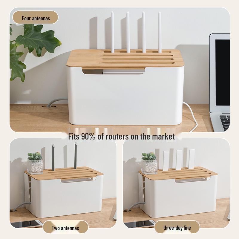 Golden Cat Power Strip & Cable Organizer Box