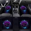 4pcs Non-Slip Rose Design Car Floor Mats Suitable for Cars & SUVs, All-Season Fit Vehicle Floor Liners with Elegant Rose, Ideal Christmas Gift