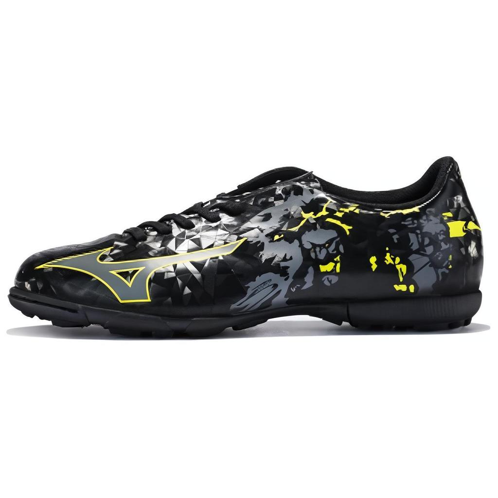 Mizuno Artificial Turf IC/IN Shock Absorbing Durable Soccer Shoes Men Sneaker Black Yellow P1GD189005