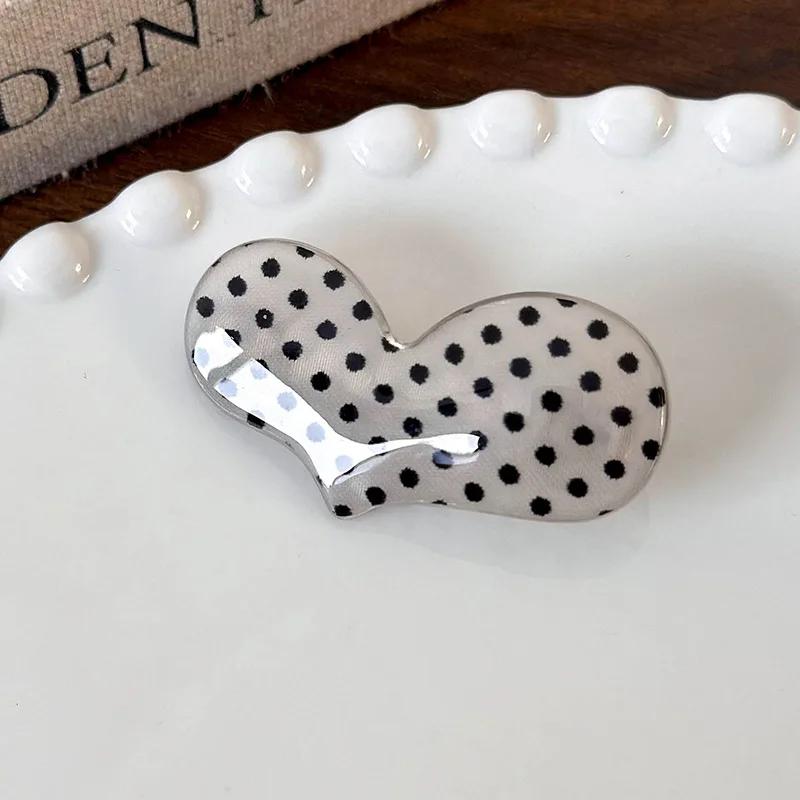 2 Stück Punkte Haarklammern Süße Mädchen Niedliche Schleife Haarspangen Acryl Nahtlose Haarspangen Haargriffe Damen Mode Haaraccessoires Kopfbedeckung