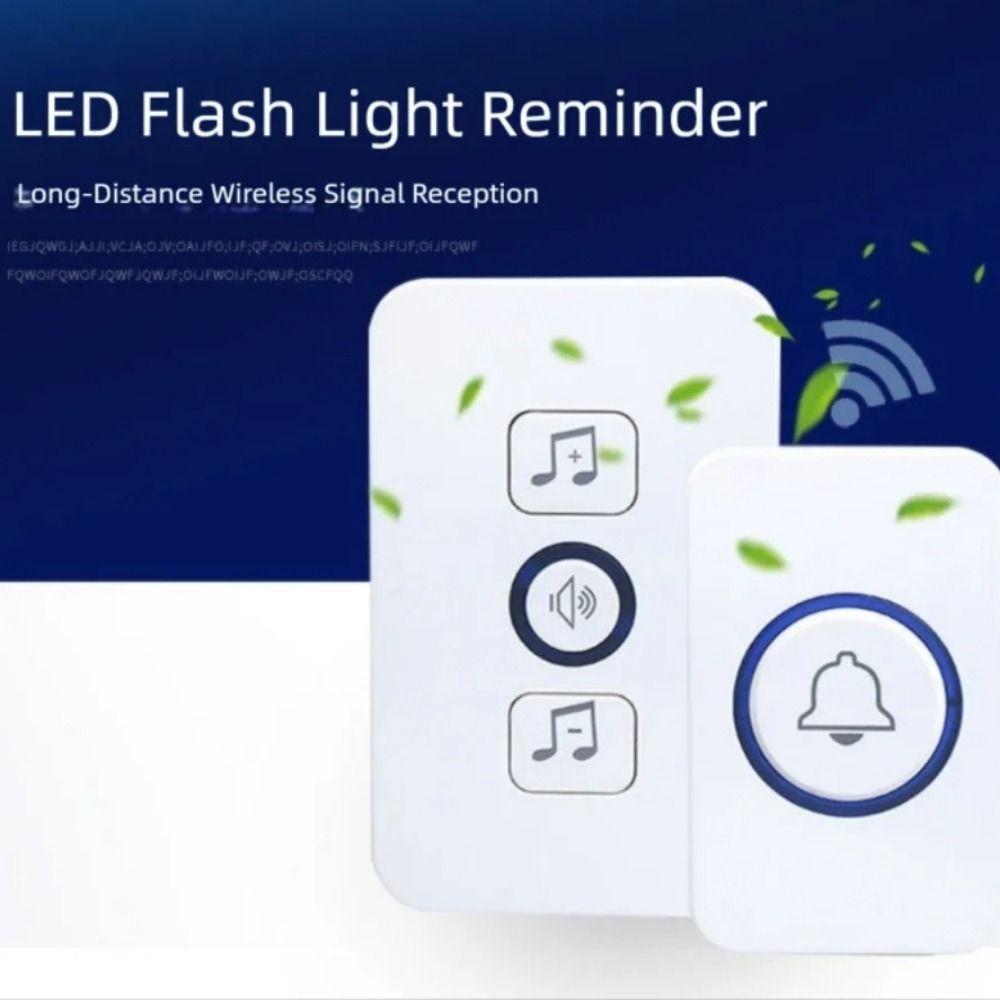 60 Chimes Wireless Doorbell Waterproof Door Chime Kit Long Range Smart Doorbell  Apartment