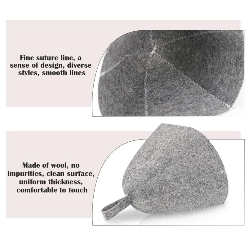 2Pieces Sauna Hat Set Comfortable Sauna Caps Travel Sauna Hat High Absorbency Felt Texture Perfect for Spa and Sauna Use