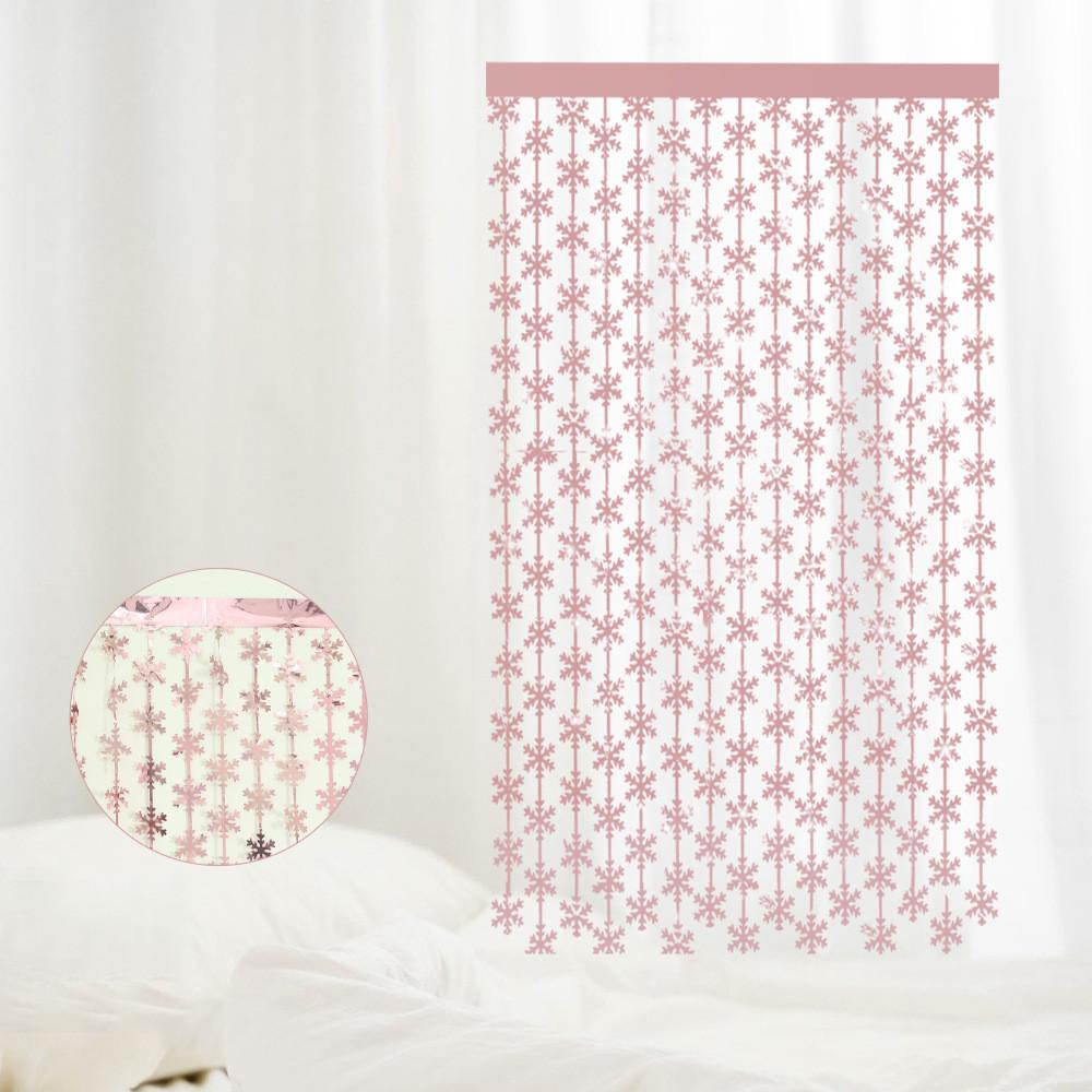 Eyecatching Meter 2 Snowflake Rain Curtain Available In Multiple Festive Colors