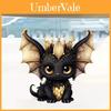 Car Decor Acrylic Flat Surface Black Dragon Pendant With Cartoon Style For Vehicle Interior Enhancement
