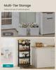 SONGMICS 4-Tier Storage Trolley, Rolling Trolley with Handle, 2 Small Organisers, Steel Frame, Steel Baskets, Utility Cart, Easy Assembly