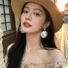 Elegant Retro Wooden Mother-of-Pearl Tassel Earrings - Unique, Versatile Vacation Style Accessories