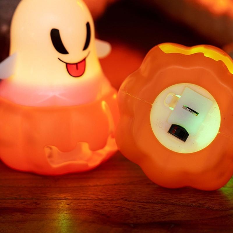 Geisterhafte Kürbisse LED-Licht Halloween Dekorative Nachtlampe Geisterhafte Lampe für Spukhaus Halloween Party Dekoration