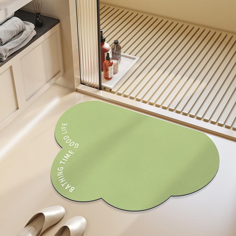 Small Fresh Flowers Diatom Mud Mat Home Bathroom Cute Flower Non-slip Mat Bathroom Absorbent Quick Drying Mat
