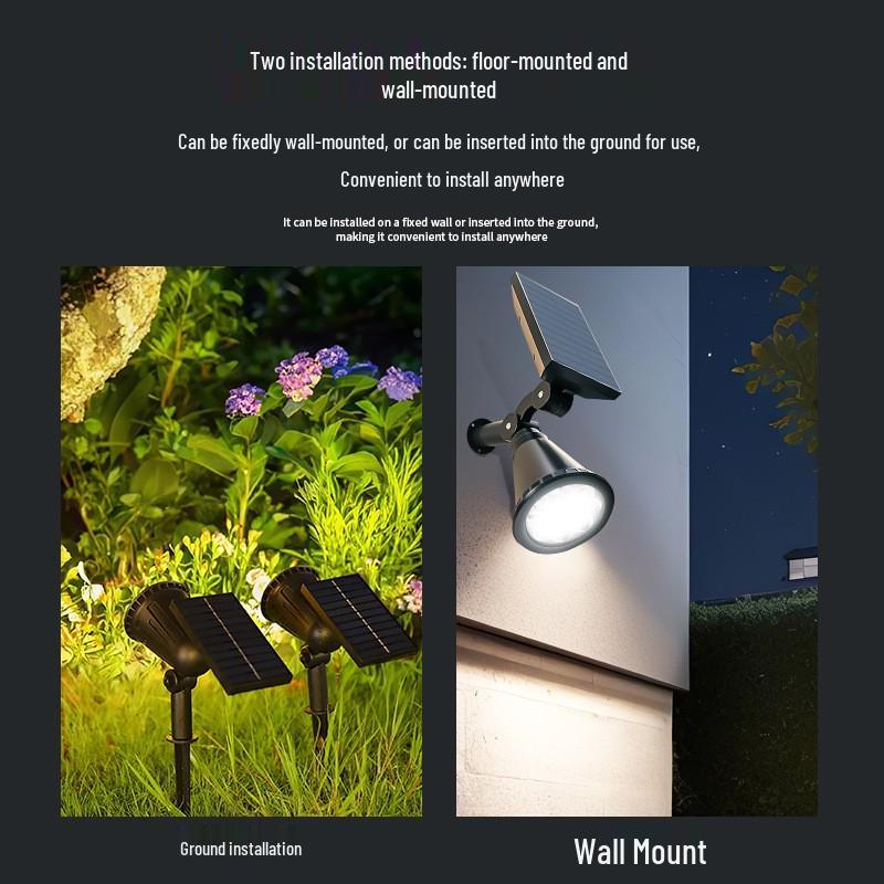 Solar LED Garden Landscape Spotlight - Waterproof Outdoor Lawn Light