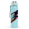 1PC Sprint Soccer Player Motion Print 750ml Color Plastic Sports Water Bottle Leakproof Flip Straw Lid Suitable for Sports Office Home Use
