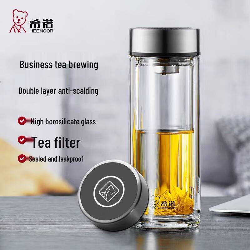 

Xinuo Double-Layer Glass Portable Water Bottle