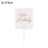 Creative Happy Birthday Acrylic Metal Cake Topper for Birthday Cake Decoration Cake Toppers Flags Wedding Birthday Party Decor