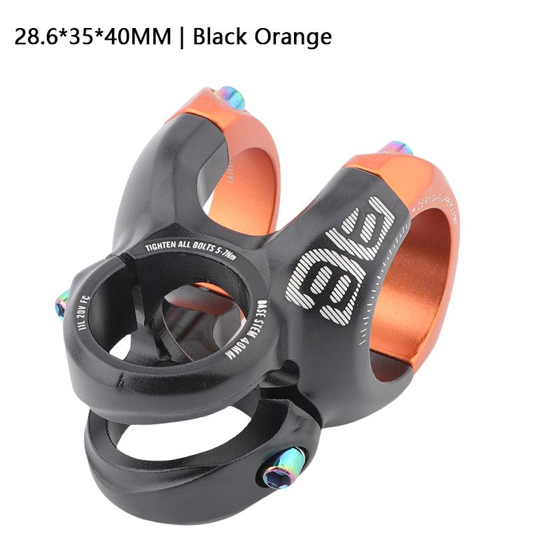HASSNS DH40 Mtb Power Bicycle Handlebar Table Stem Riser 28.6*31.8/35*40MM Road Bike Mountain Bridge Short Power Cycling Stem DH40 Black-OR 35