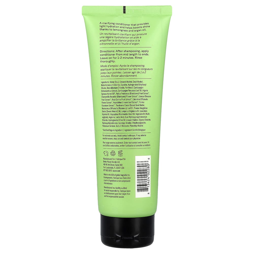 Acure Seriously Clarifying Conditioner Lemongrass & Argan 236.5 ml (8 fl oz)