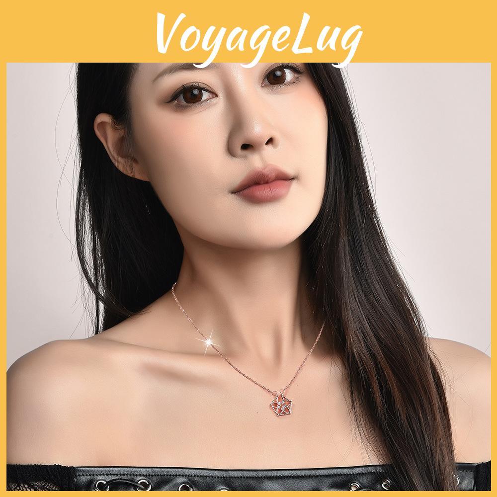 Unique Geometric Five-pointed Star Titanium Steel Necklace For Women With Chic Design