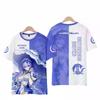 Tricouri Wuthering Waves Cartethyia Imprimate 3D Vară Bărbați Femei Mânecă Scurtă Gât Rotund Tricou Top Harajuku Y2k Anime Cosplay Costum