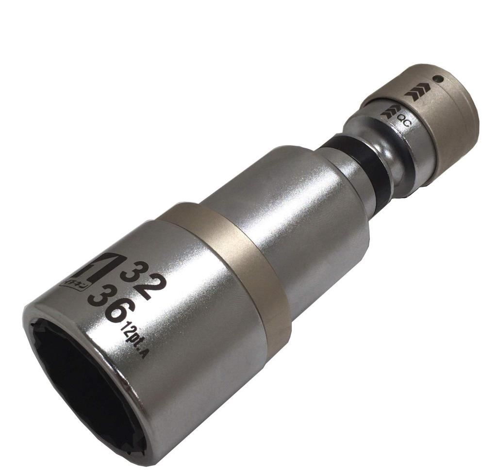 Ichinen Access MUST TOOL Socket QC Swing Socket Double 19854 Drive Inslide IM-4W3236IUN-12K 32/36 12-point Size 12.7mm (4min)