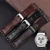 For Swatch YOS440 449  447 Large Men's Watchband Gear Shaped Concave Convex Interface Genuine Leather Watch Accessories 23mm