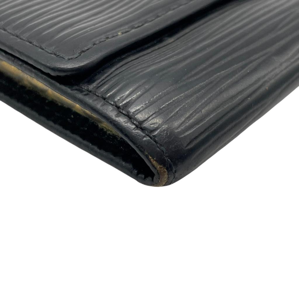 Used LOUIS VUITTONKey Holder  Black Leather Unisex