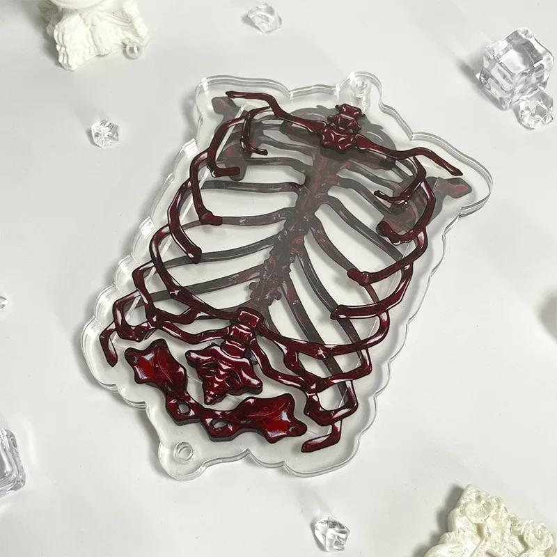 

Mini 3inch Photo Frame Anime-Style Acrylic Frame Chasing Stars Card Holder Idol Photocard Protector Gothic Gumei Skeleton Frame