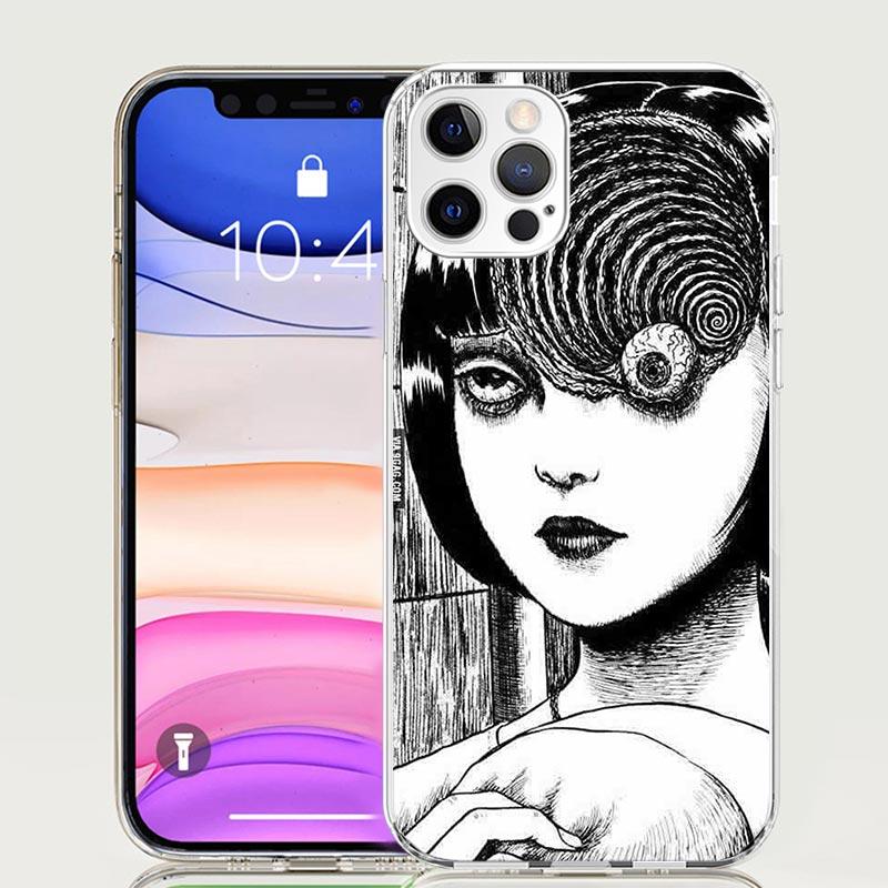 Japanese Horror Comic Anime Phone Case for Apple iPhone 17 Air 16 15 Plus 14 + 13 Mini 12 11 Pro Max 7 8 SE 16Max Soft Shell Cov