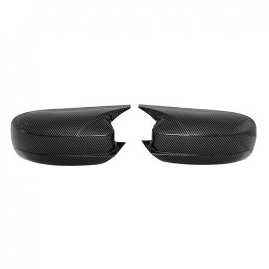 Rearview Side OX Style Mirror Cover Cap For Dodge Charger 2015-2022 Carbon Look