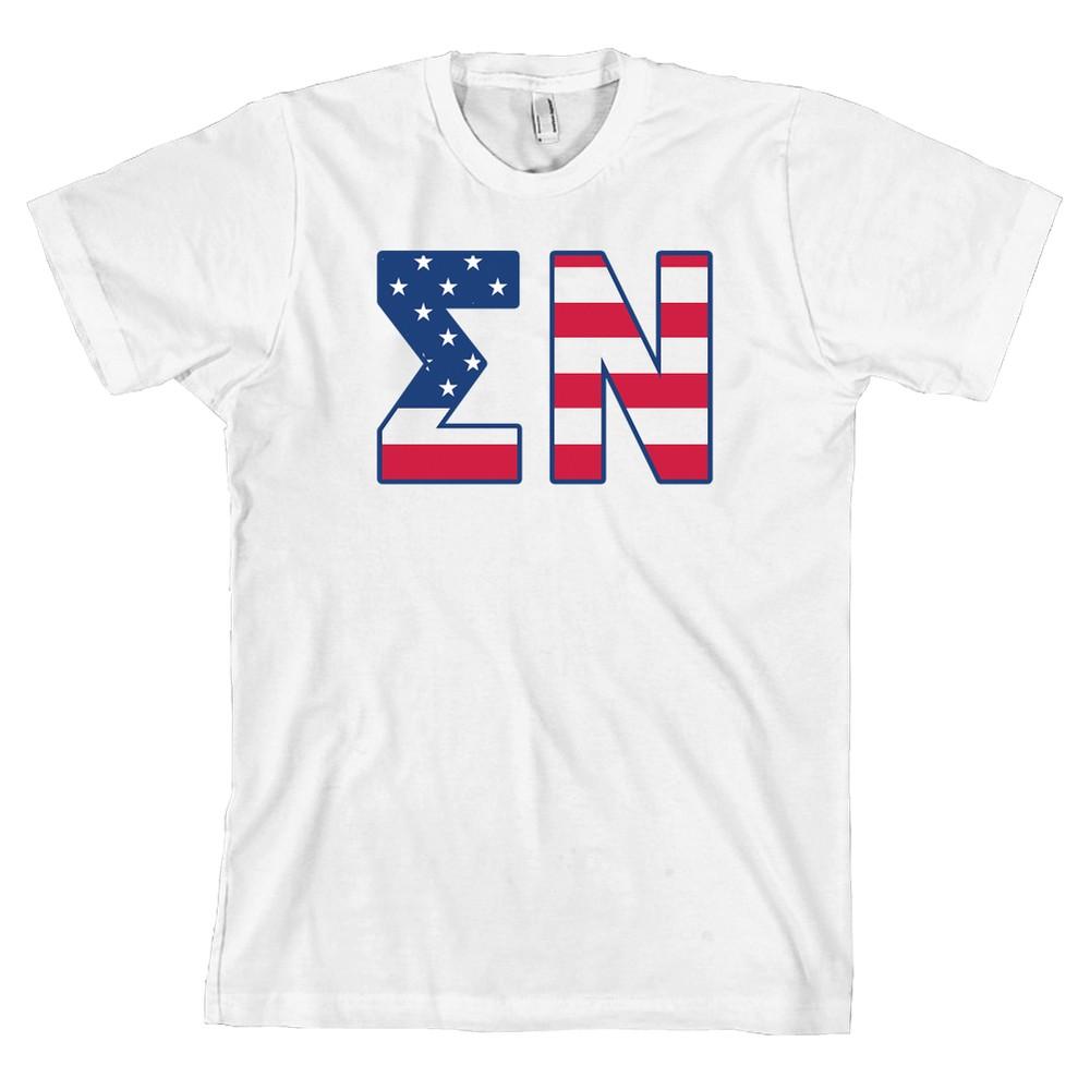 Sigma Nu Bella + Canvas  Sig Nu Fraternity USA Letters *ALL SIZES* Unisex T-Shirt XXXXL