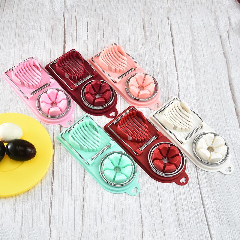 1PC Stainless Steel Egg Cutter Egg Slicers Multifunctional Fruit Vegetable Cutting Kitchen Accessories Slicing Cooking Tools