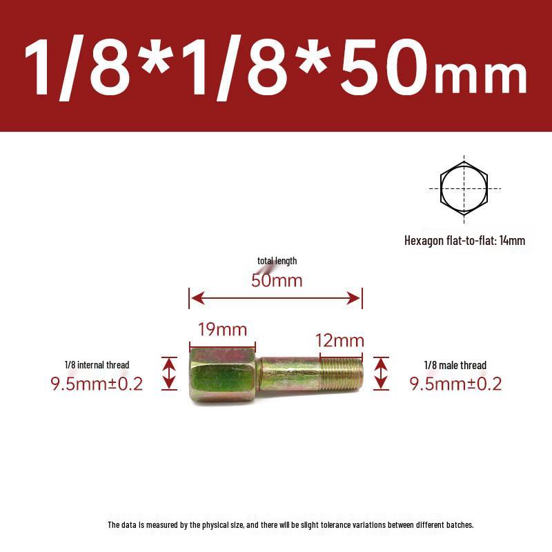 

Mold Extension Iron Water Nozzle Connector with Male/Female Thread - Quick-Connect Rod, Sizes 1/8, 1/4, 3/8