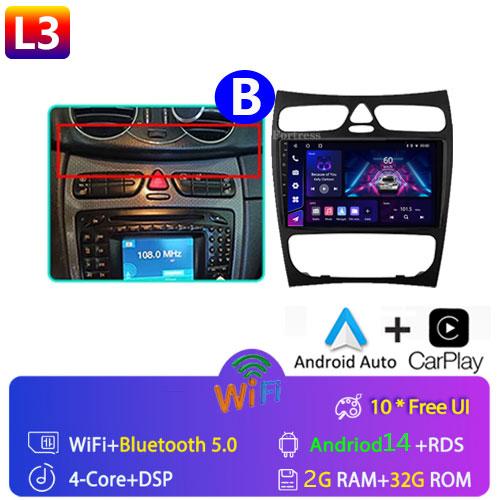 

Android13 Авто Аудио Мультимедиа для Mercedes Benz C 2000 - 2005 W203 Автомобильный Радио Стерео Видео Плеер Беспроводной Carplay Головное Устройство