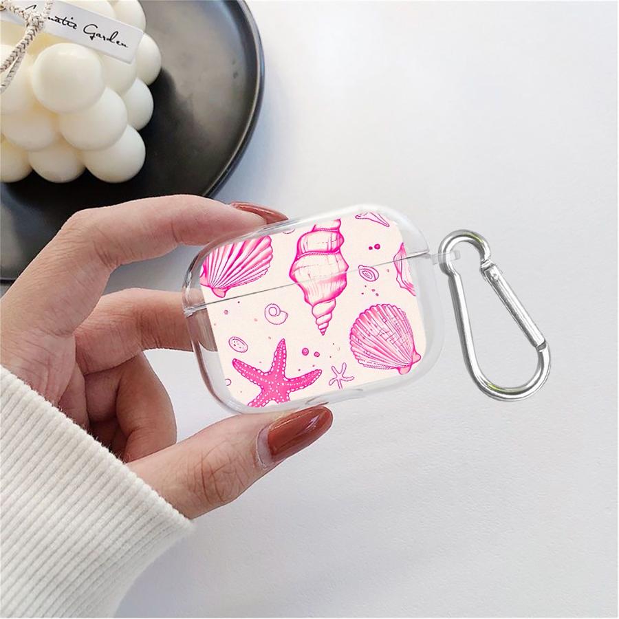 Sea Conch Case For Airpods 2 3 1 Pro3 Pro 4 Pro2 Clear Earphone Cases Cover