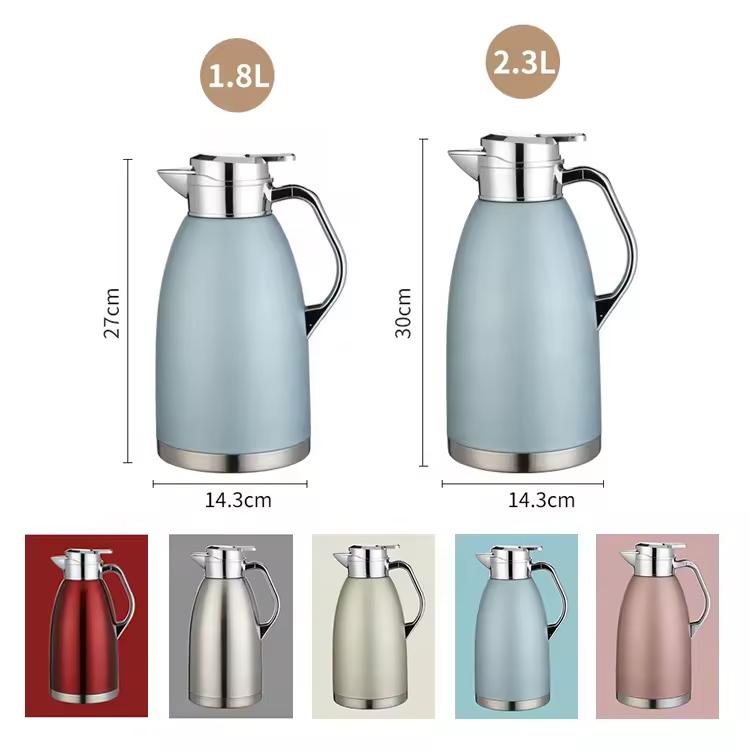 304 Large Capacity Thermal Insulation Double-layer Stainless Steel Vacuum Coffee Pot with Tea Water Separation