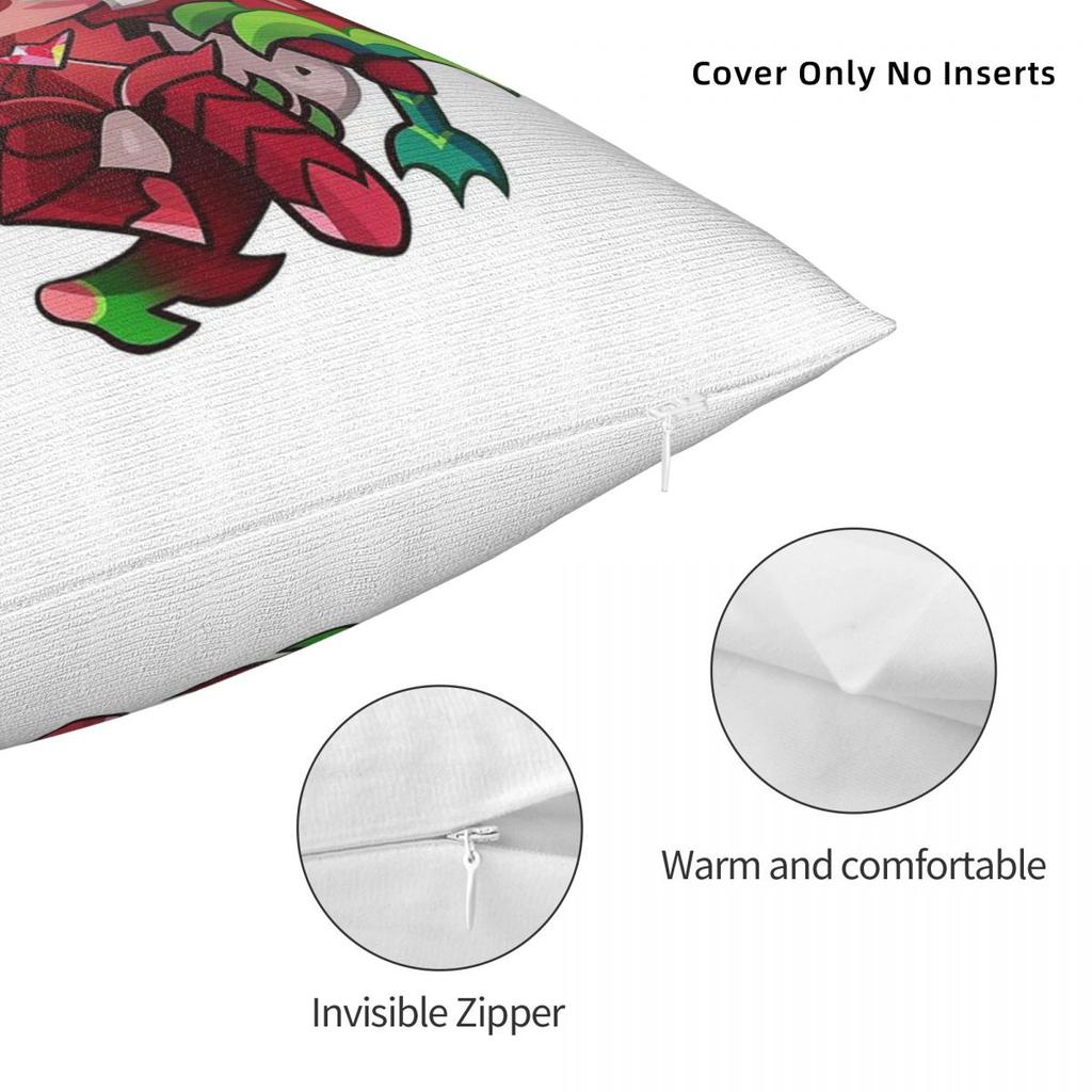 Pitaya Dragon Cookie Run Čtvercový povlak na polštář Polyester Len Samet Vzor Zip Dekorační povlak na polštář Potah na polštář na pohovku