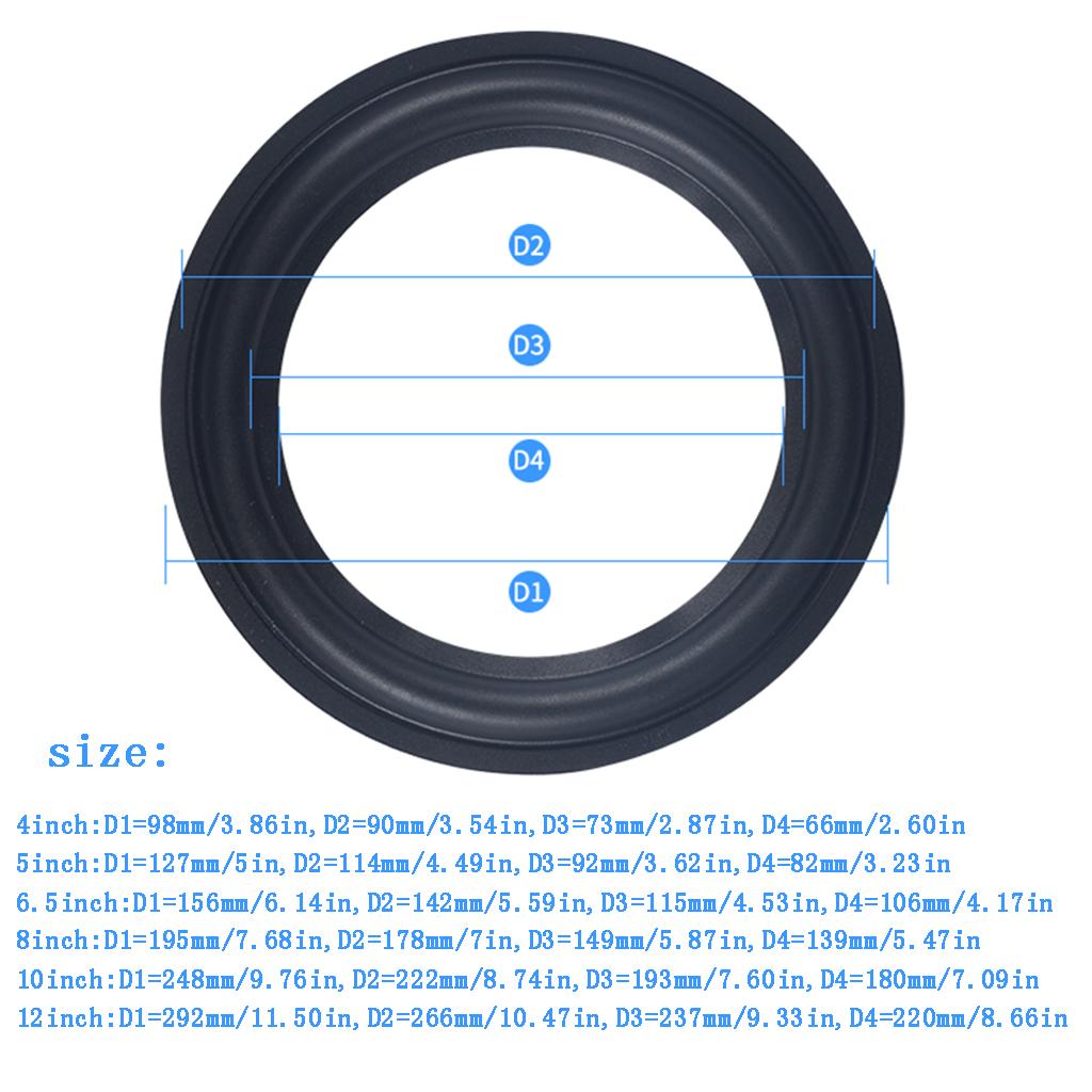 2 Packs Ring Speaker Cloth Edge Repair Parts Speaker Surround Rubber Replacement Parts for Speaker Repair or DIY