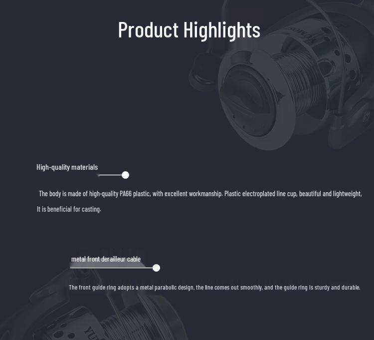 Carretel de Pesca Spinning Eletrogalvanizado YUMOSHI