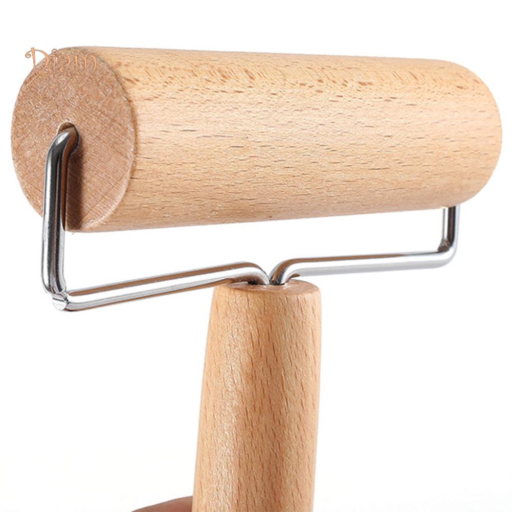 NO.HS Double-end Wooden Rolling Pin Manual Push Dough Roller Cookie Pizza Baking Tool