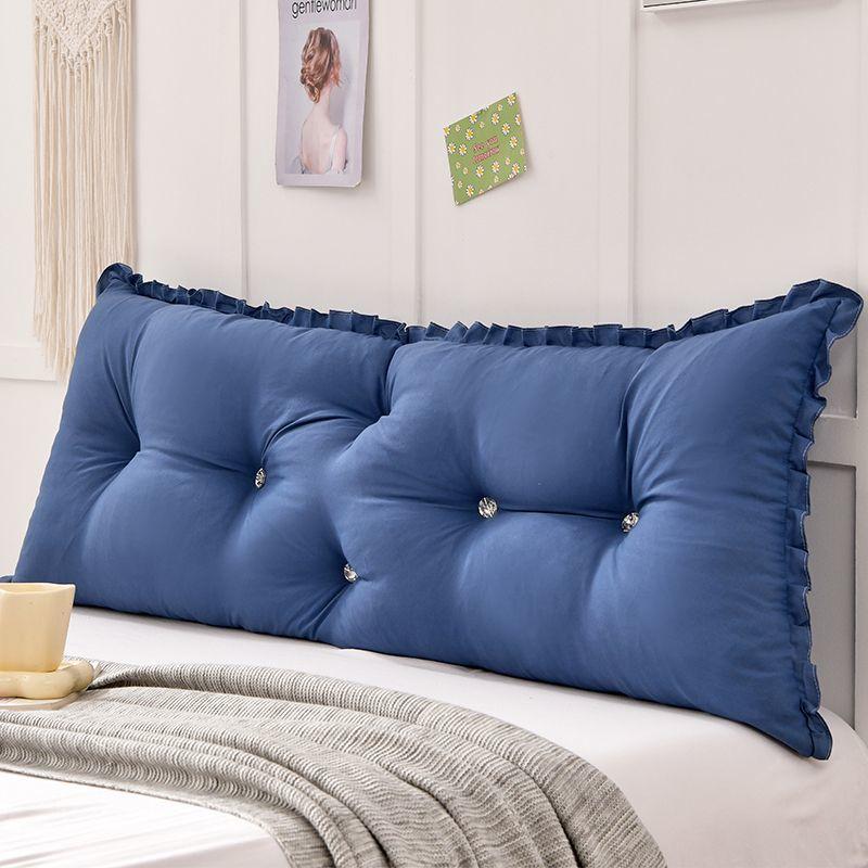 Bed Back Cushion Thicken Quilted Padded Anti-collision Princess Style Large Backrest Removable and Washable Tatami Waist Cushion