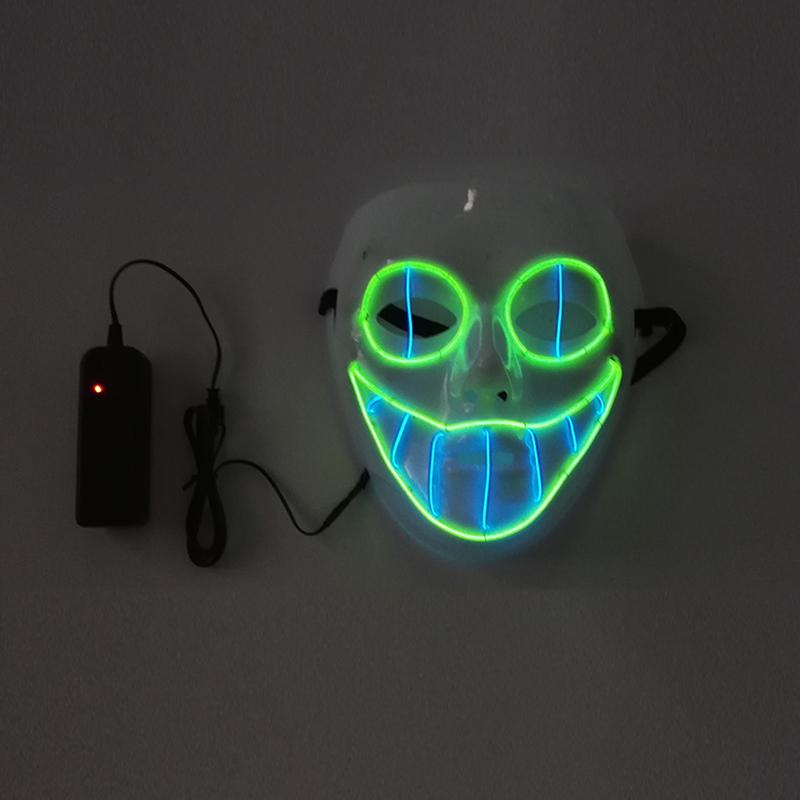 LED Snake Eye Mask Halloween Carnival Ghost Step Dance Costume Prop Scary Halloween Mask Glowing Snake Killer Mask For Men