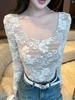 Chic Korean Lace Base Layer Top - Autumn/Winter Sexy & Elegant Temperament