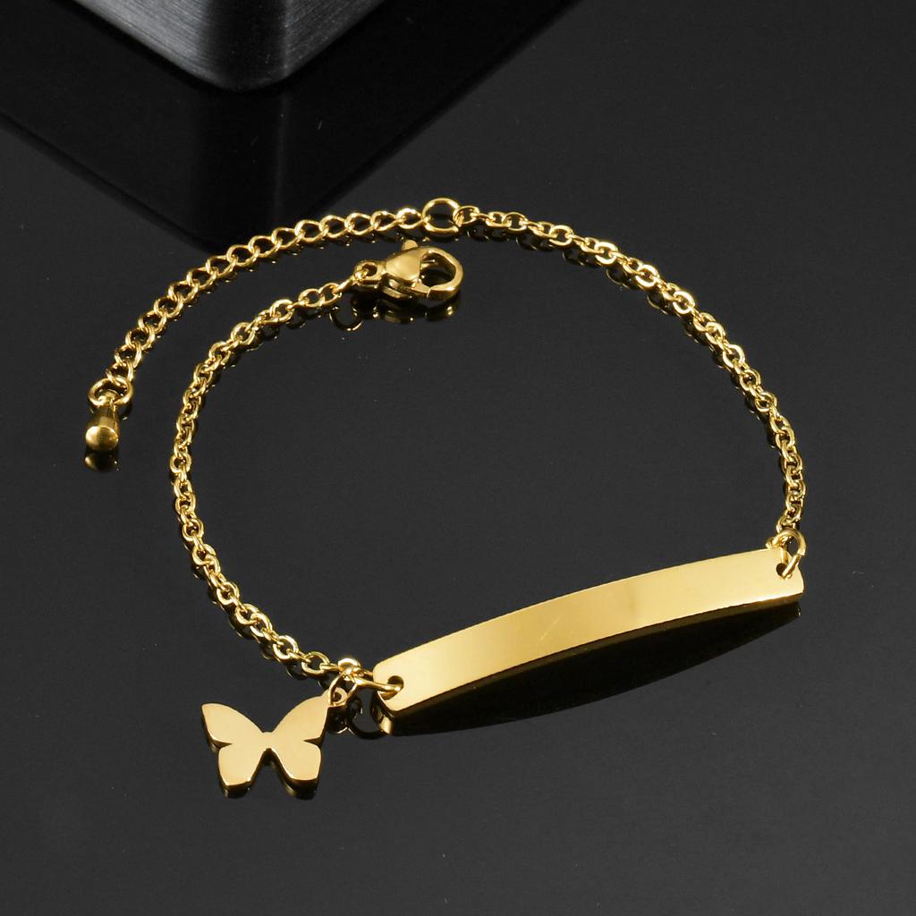 Atoztide Personalized Engrave Name Bracelet For Men Women Kids Stainless Steel Heart Adjustable Figaro Chain Family Jewelry Gift
