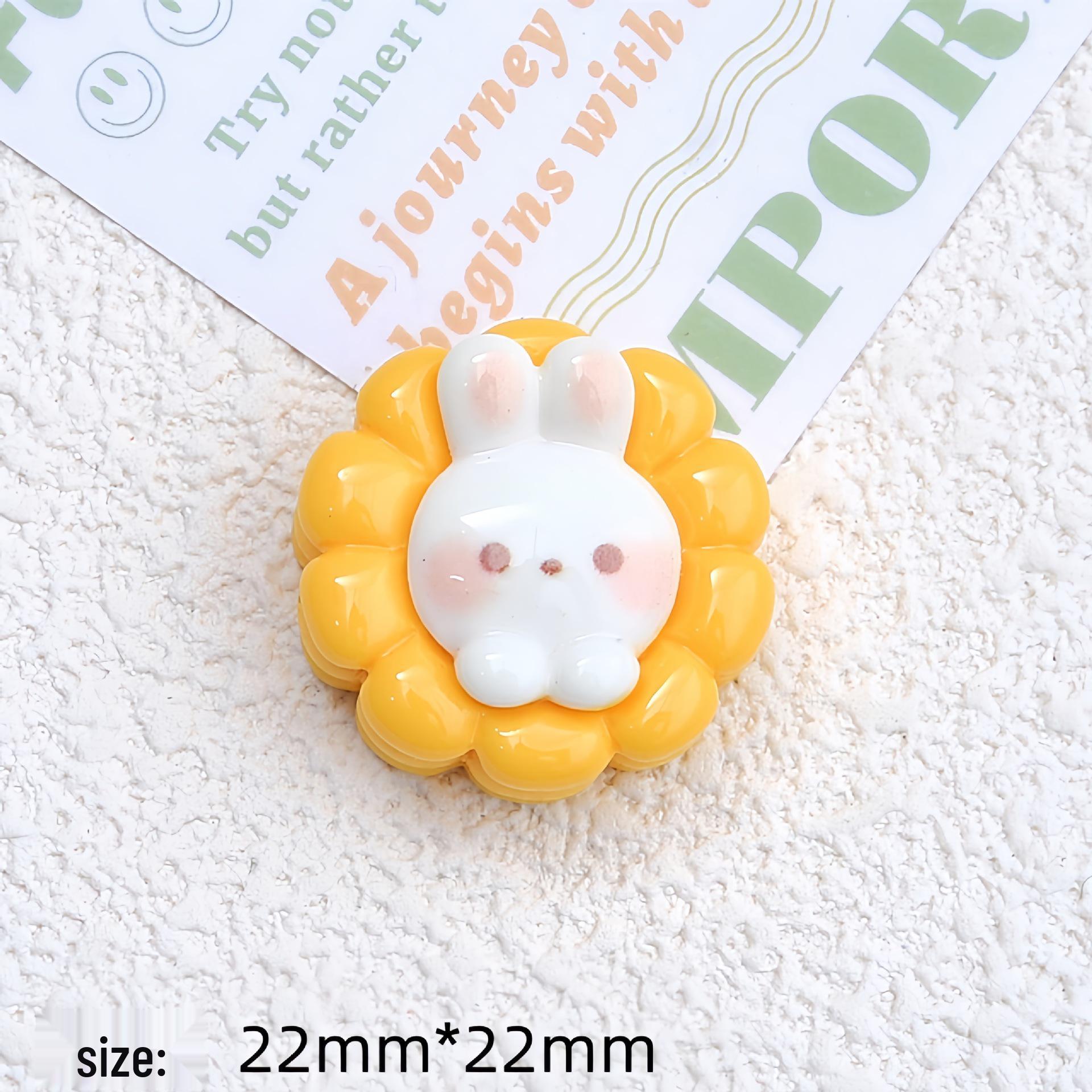 Cartoon Corn Rabbit DIY Resin Accessory: Creative Cream Glue Shoe Buckle for Jewelry and Toy Making