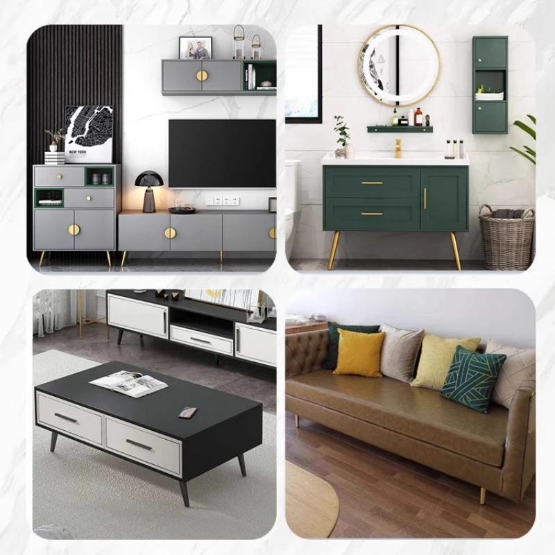 10-30cm Metal Furniture Legs Black Gold for Coffee Table Feet Sofa Chair Bathroom Cabinet Replacement Legs Hardware 4pcs