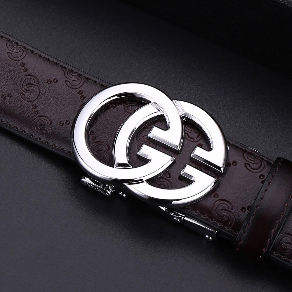 Men's High-End Genuine Leather Automatic Buckle Belt - Versatile Casual Cowhide Waistband