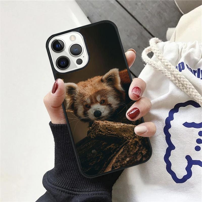 Red Panda Cute Animal Phone Case For iPhone 17 Air 15 16 Cover  11 13 14 Pro Max 12 Plus Max Fundas
