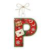 Christmas Themed Acrylic Letter Hanging Ornaments 26 PCS Decorations for Christmas Tree