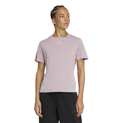 KLQ91 Design pour l'entraînement Manches courtes en Mélange Prune Poudre T-shirt Femme (JX4778)